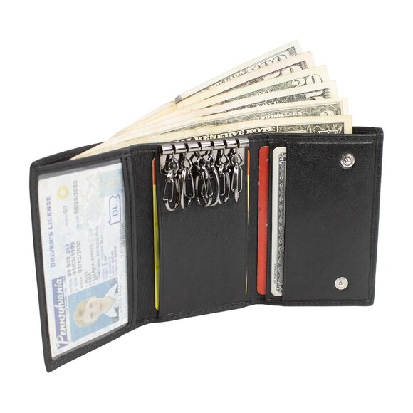 Genuine Leather Keychain Wallet - Picture 3 of 10